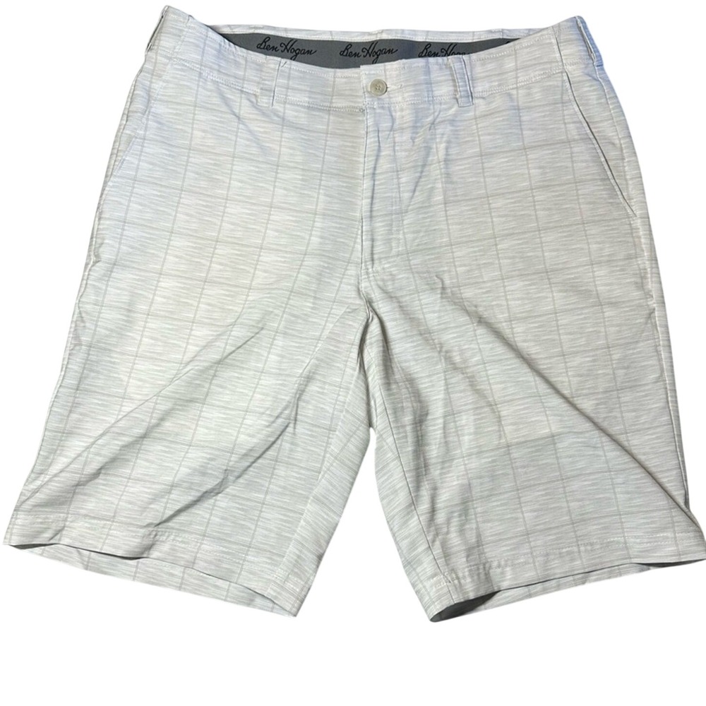 Ben Hogan Performance Plaid White men's golf shorts 34